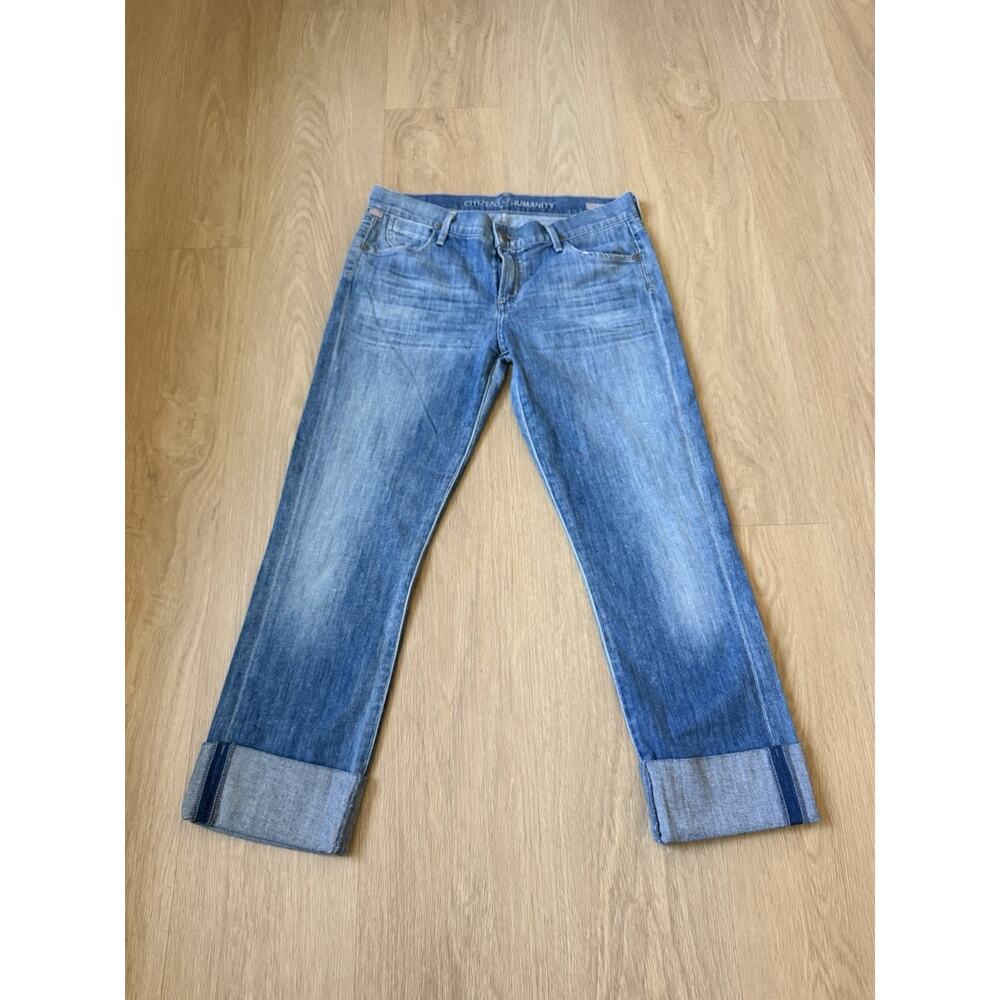 Citizens of Humanity Jeans Women's 28 Blue Dani Crop Straight Medium Wash Denim